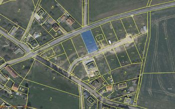 Snímek pozemku z katastrální mapy - Prodej pozemku 832 m², Klabava
