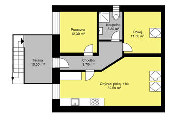 Prodej bytu 3+kk v osobním vlastnictví 71 m², Pečky