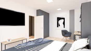 takto může váš obývák vypadat po rekonstrukci - Prodej bytu 1+1 v osobním vlastnictví 35 m², Neratovice