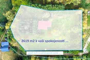 rozložení pozemku ... - Prodej pozemku 2619 m², Číhošť