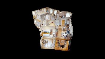 3D půdorys - Prodej domu 451 m², Praha 8 - Libeň