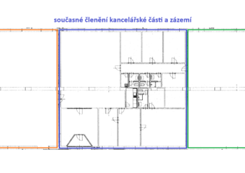 rozložení kancelářské sekce ... - Pronájem komerčního objektu 1200 m², Havlíčkův Brod