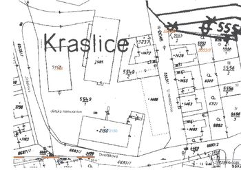3. Katastrální mapa - Prodej pozemku 2221 m², Kraslice