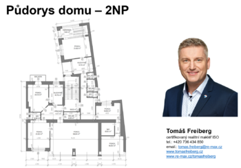 Půdorys 2NP - Prodej nájemního domu 985 m², Písek
