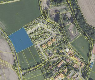 Katastrální mapa - Prodej pozemku 5976 m², Praha 10 - Královice