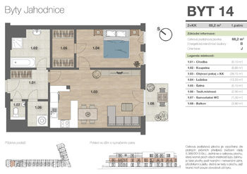 Prodej bytu 2+kk v osobním vlastnictví 68 m², Praha 9 - Hostavice