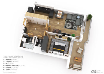 Prodej bytu 2+kk v osobním vlastnictví 56 m², Praha 10 - Malešice
