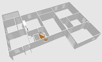 3D pohled od ulice - Prodej domu 130 m², Skuhrov