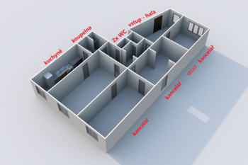 rozložení prostor ... - Pronájem kancelářských prostor 150 m², Havlíčkův Brod