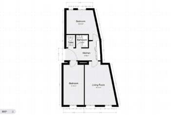 Plánek - Pronájem bytu 3+kk v osobním vlastnictví 58 m², Praha 3 - Vinohrady