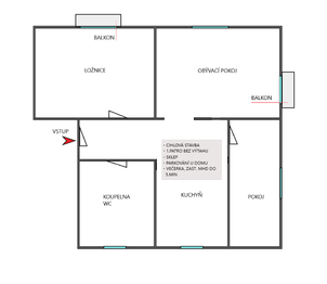 Prodej bytu 3+1 v osobním vlastnictví 61 m², Meziboří