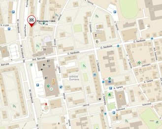 Mapa lokality - Prodej bytu 1+1 v osobním vlastnictví 31 m², České Budějovice