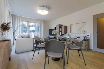 Obývací pokoj (vizualizace) - Prodej bytu 2+kk v osobním vlastnictví 63 m², Vrchlabí