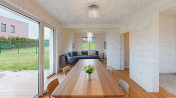 obývací pokoj s jídelnou - inspirace - Prodej domu 148 m², Statenice