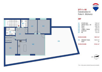 Pronájem bytu 4+kk v osobním vlastnictví 128 m², Praha 9 - Běchovice