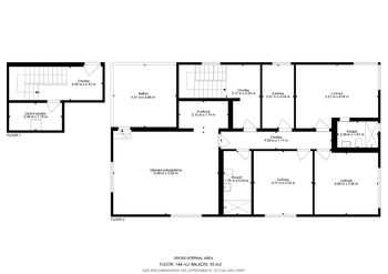 půdorys patro - Prodej domu 308 m², Statenice