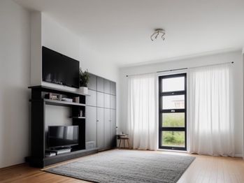 Vizualizace možného řešení obývacího pokoje - Prodej domu 38 m², Radošovice
