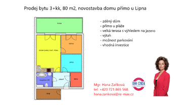 Prodej bytu 3+kk v osobním vlastnictví 80 m², Černá v Pošumaví