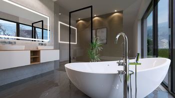 vizualizace koupelny 1 - Prodej pozemku 4084 m², Nový Šaldorf-Sedlešovice