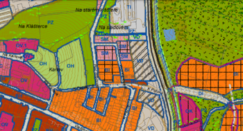 Územní plán Benešova - Prodej pozemku 1101 m², Benešov