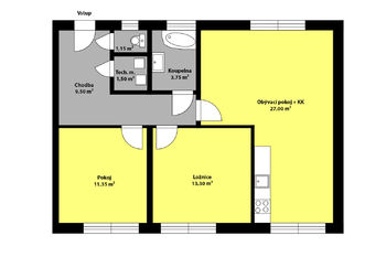 Prodej bytu 3+kk v osobním vlastnictví 67 m², Poříčany