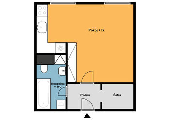 Prodej bytu 1+kk v osobním vlastnictví 32 m², Klecany