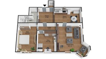 Prodej bytu 3+1 v osobním vlastnictví 118 m², Cheb
