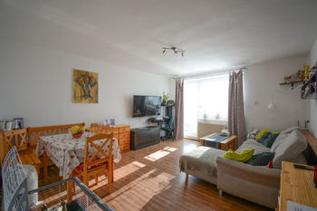 obývací pokoj - Prodej bytu 3+1 v osobním vlastnictví 70 m², Opatovice nad Labem