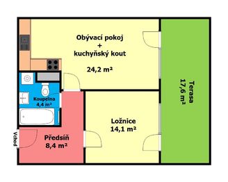 Pronájem bytu 2+kk v osobním vlastnictví 51 m², Chrudim