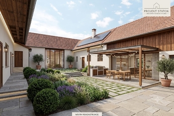 uzavřený dvůr - vizualizace budoucího možného stavu - Prodej domu 470 m², Telč