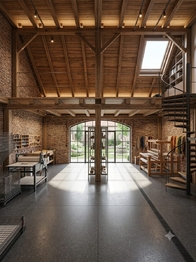 stodola - vizualizace budoucího možného stavu - Prodej domu 470 m², Telč
