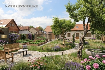 zahrada - vizualizace budoucího možného stavu - Prodej domu 470 m², Telč