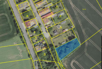detail katastrální mapy - Prodej pozemku 919 m², Senomaty