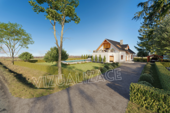 vizualizace - Prodej pozemku 1133 m², Rožďalovice