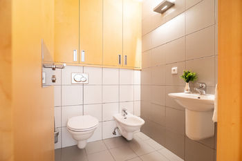Koupelna - Prodej bytu 2+kk v osobním vlastnictví 105 m², Praha 9 - Libeň