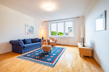 Obývací pokoj - Prodej bytu 2+kk v osobním vlastnictví 52 m², Praha 2 - Vinohrady