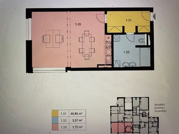Prodej bytu 2+kk v osobním vlastnictví 53 m², Říčany