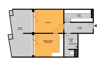 Pronájem bytu 2+kk v osobním vlastnictví 72 m², Praha 8 - Troja