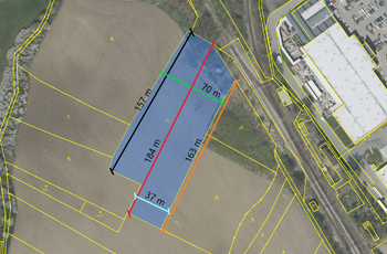 rozměry pozemku - Prodej pozemku 11396 m², Písek