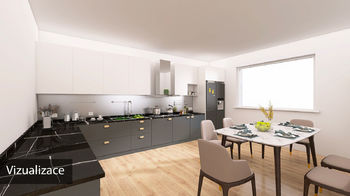Kuchyně - vizualizace - Prodej domu 293 m², Zadní Třebaň