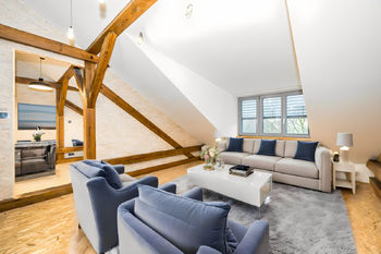 Vizualizace obývací pokoje - Prodej bytu 2+kk v osobním vlastnictví 48 m², Ústí nad Labem