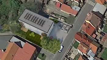 vizualizace možné stavby bytového domu - Prodej pozemku 630 m², Kostelec nad Černými lesy