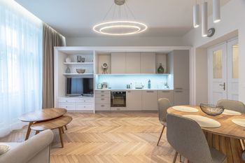 Kuchyně - Pronájem bytu 3+kk v osobním vlastnictví 77 m², Praha 2 - Nové Město