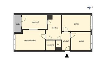 Prodej bytu 3+1 v osobním vlastnictví 63 m², Praha 4 - Chodov