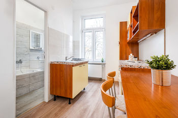 kuchyň - Prodej bytu 1+1 v osobním vlastnictví 44 m², České Budějovice 