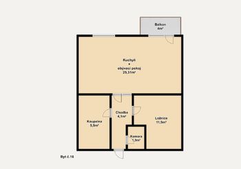 Pronájem bytu 2+kk v osobním vlastnictví 49 m², Kuřim