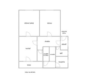 orientační půdorys - Prodej bytu 2+1 v osobním vlastnictví 84 m², Kladno