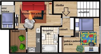 Pronájem bytu 3+kk v osobním vlastnictví 63 m², Jesenice