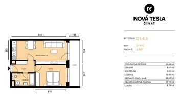 Pronájem bytu 2+kk v osobním vlastnictví 44 m², Pardubice