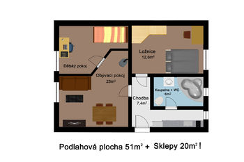 Prodej bytu 2+1 v osobním vlastnictví 51 m², Bor